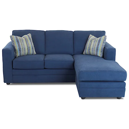 Chaise Sleeper Sofa with Queen Size Air Coil Mattress